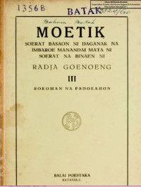 Image of Moetik Soerat Basaon Ni Daganak Na Imbaroe Manandai Mata Ni Soerat Na Binaen Ni Radja Goenoeng